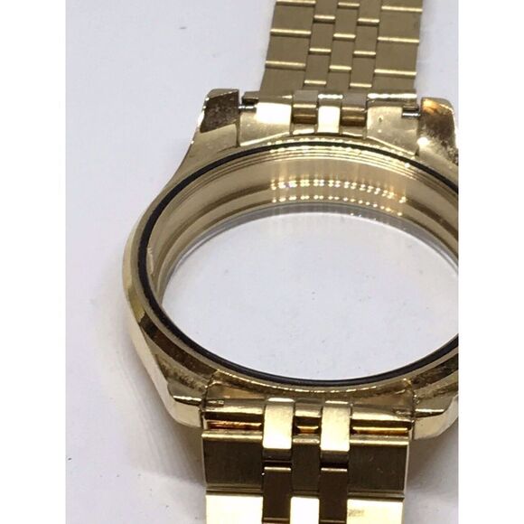 Authentic Fossil Watch Bracelet Parts Links Case Band 20mm Gold A661 - Picture 5 of 7